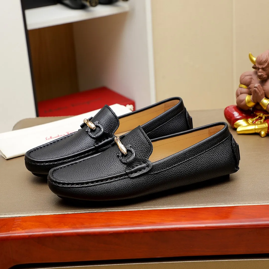 Men's shoes 💰360 🕷🕷【Ferragamo】Ferragamo Popular fashionable casual slip-on shoes🇨🇳Official website counter 1:1 production, original mold opening💯Good quality visible, imported high-end first-layer calfskin, luxurious pigskin lining🌿Very clear texture, high-quality waterproof, non-slip and wear-resistant outsole🎋High quality and low price, truly handmade🍓Color, code number 38-45